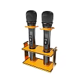 Golden Instrument Microphones and Art Supplies with Storage Case Palette Trays and Tools