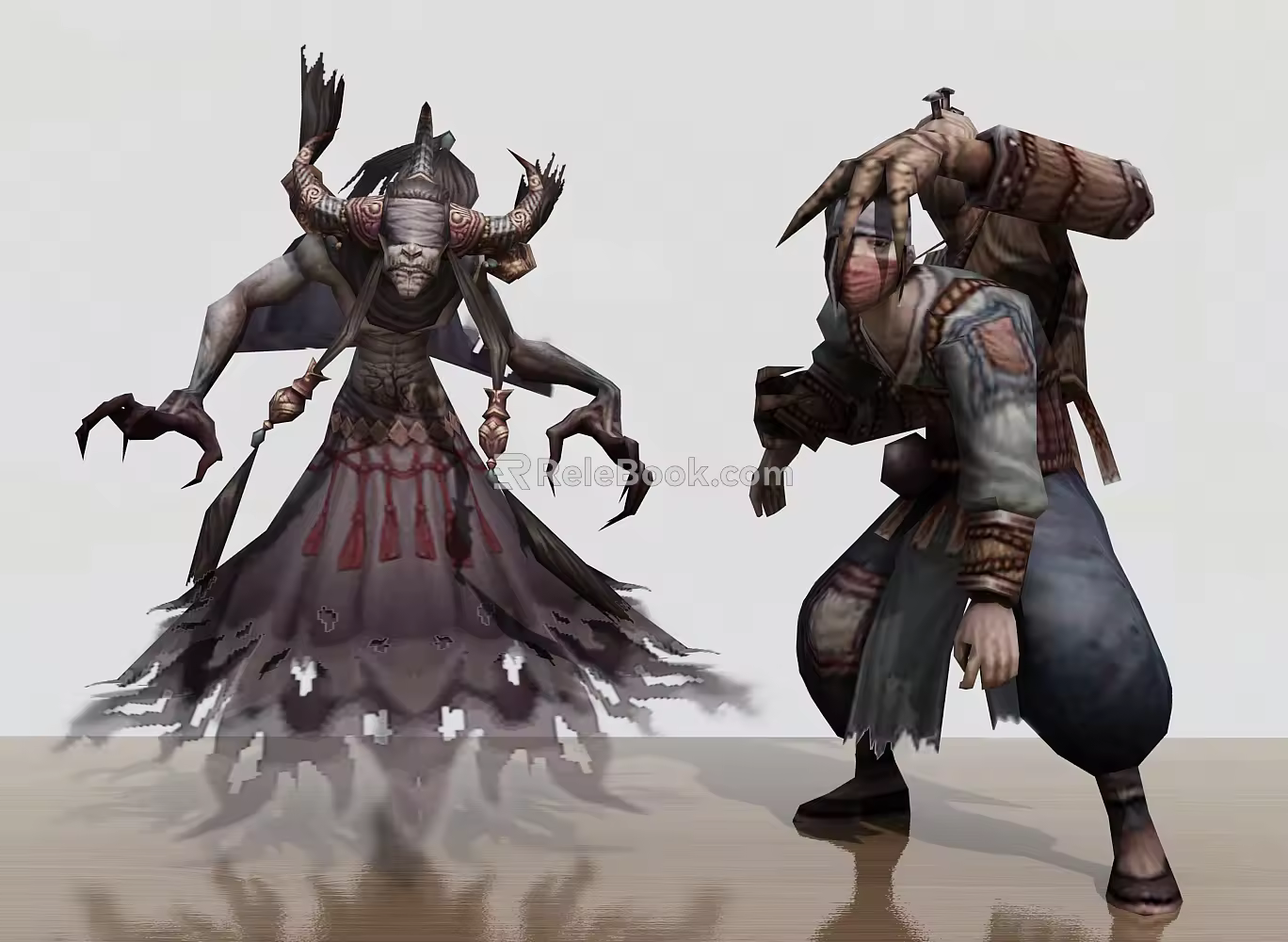 Modern game character demons and ghosts 3d model