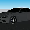 Black Maserati Sedan With Sleek Exterior Design And Alloy Wheels