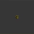 Wood and Stone Decorative Pieces with Yellow Green Tones Textured Surfaces on Black Surface