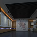 Curved Screen Display Of Hexi Corridor With Mountain Range Ancient Buildings And Flying Birds