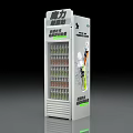 Magic Refrigerator Cabinet for Cooling Bottled Drinks with Organized Display Shelves 3d model