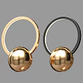 Modern Wall Lamps With Golden Sphere And Black And Golden Rings Design