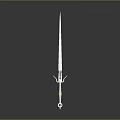 Classic Metal Sword With Sharp Blade And Decorative Hilt Guard Design