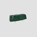 Green Modern TV Stand With Unique Geometric Paneling And Metal Legs