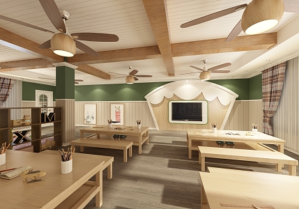 Nordic Kindergarten Classroom 3d model