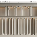 European Roman Column Gypsum Column Door Cover Gypsum Line Pass Arch 3d model