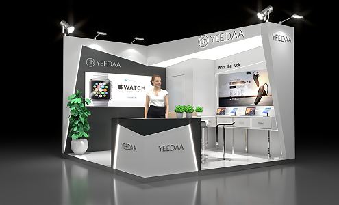 Modern Exhibition Hall Booth 3d model