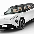 White Modern SUV With Sleek Exterior LED Headlights And Light Brown Seats