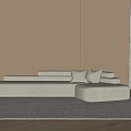 Multi-person sofa corner sofa leisure sofa 3d model