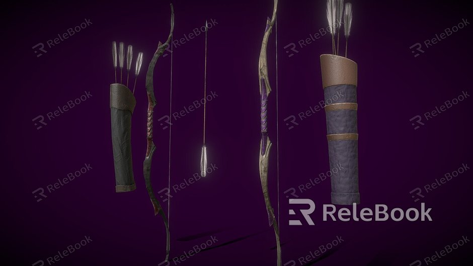 Bow and arrow and quiver model