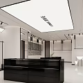 Modern Clothing Store Interior Design With Display Racks Cashier Counter And Mannequin