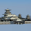 ancient building group 3d model