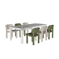 Modern Dining Table and Chair Combination 3d model