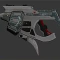 Futuristic Sci-Fi Weapon With Detailed Mechanical Design Glowing Elements And Metallic Texture 3d model