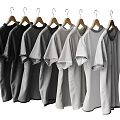 Men's T-shirt with short sleeves 3d model