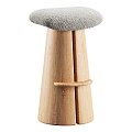 Modern Fabric Bar Stool High Stool Bar Chair Stool Round Stool 3d model