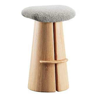 Modern Fabric Bar Stool High Stool Bar Chair Stool Round Stool 3d model