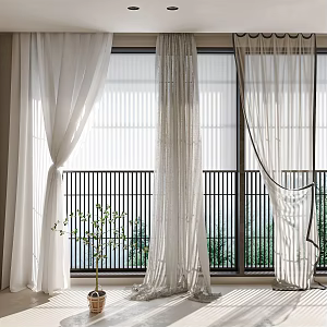 Modern Curtains 3d model