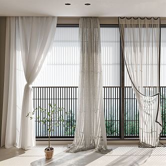 Modern Curtains 3d model