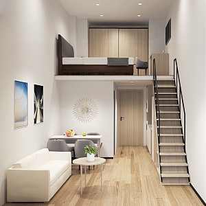 Upscale Apartment Modern Apartment 3d model