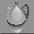 Modern White Electric Kettle With Black Handle For Home Kitchen Daily Use