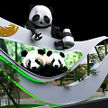Sichuan Exhibition Booth Design With Panda Elements And Modern Arch Structure