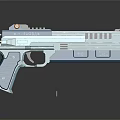 Futuristic Sci Fi Weapon Design With Blue And Light Blue Color Details