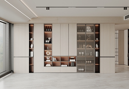 Modern Wine Cabinet 3d model