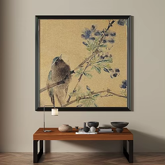 French Middle Ancient Decorative Painting 3d model