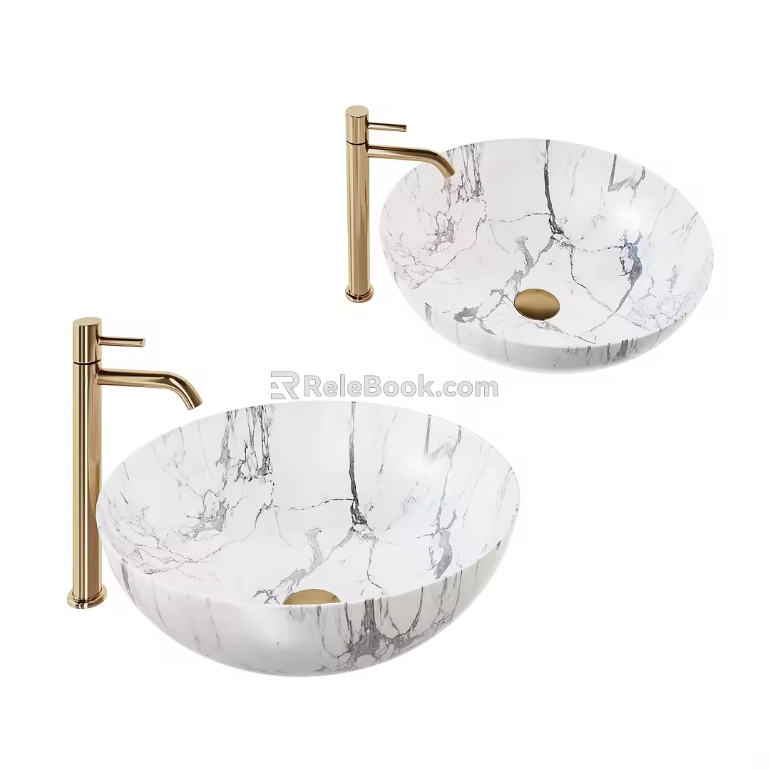 Modern wash basin 3d model