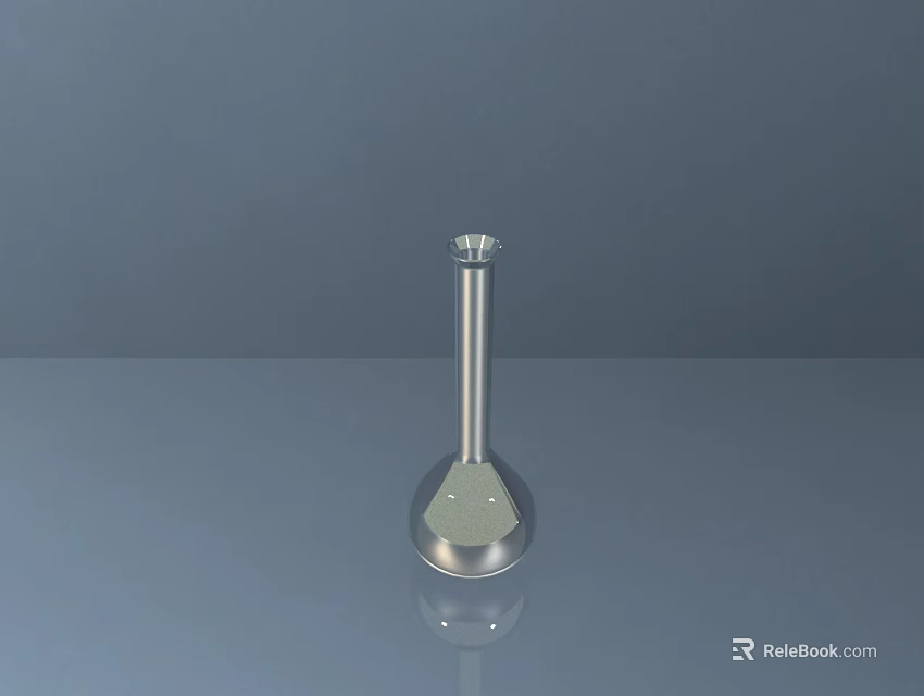 Silver Metal Industrial Equipment With Funnel Shaped Design And Hexagonal Base Narrow Top 3d model 