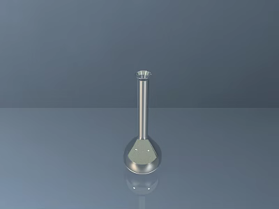 Silver Metal Industrial Equipment With Funnel Shaped Design And Hexagonal Base Narrow Top 3d model
