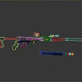 High Quality Tactical Black Rifle With Scope Magazine And Modern Design