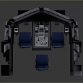 Spacecraft Cockpit Interior Design With Astronaut Seats Control Panels And Instrument Panels