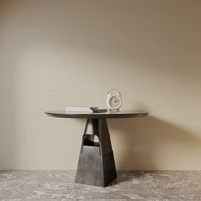 Modern Bedside Table With Alarm Clock And Book For Bedroom Decor 3d model