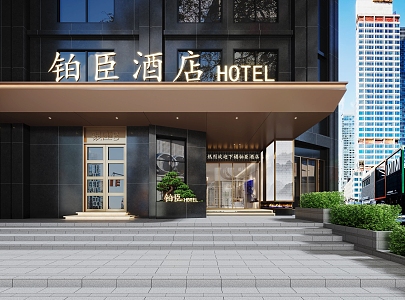 Modern Door Head Hotel Door Head 3d model