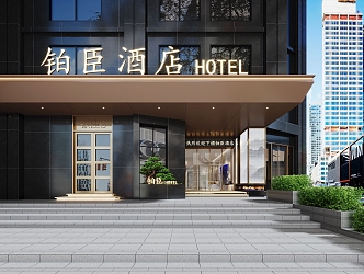 Modern Door Head Hotel Door Head 3d model