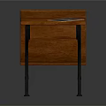 Kids Wooden Desk And Chair With Metal Frame For Study Room Furniture