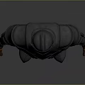 Game Movie Character in Full Body Knight Style Armor with Metallic Texture and Chest Emblem