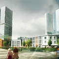 Urban Building Complex With Sauna And Shower