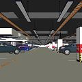 Modern Parking Mall Underground Parking Entrance Garage Entrance Underground Garage Entrance Traffic Signs 3d model