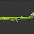 Green and Yellow Airplane Model Featuring Detailed Exterior and Smooth Shiny Finish