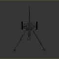 Heavy Military Artillery Weapon With Long Steel Barrel And Wheel Mounted Structure