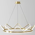 Modern Geometric Chandeliers With Gold And Rose Gold Linear Hanging Design