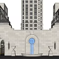 Modern Commercial Street With Coffee Shop Club Storefronts Outdoor Seating And Pedestrians