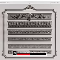 Decorative Plaster Moldings Featuring Various Ornate Designs for Interior Decoration 3d model
