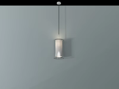 Sleek Modern Cylindrical Glass Pendant Light For Minimalist Interior Decoration 3d model