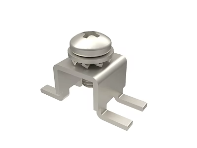 Stainless Steel Mechanical Bracket With Round Knob And Fixing Arms 3d model