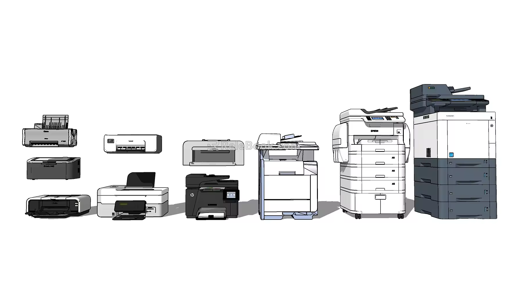 Modern Printers 3d model